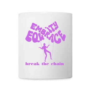 Empowerment Illustration mit Ballon-Slogan - Tasse - Weiß - Vorne