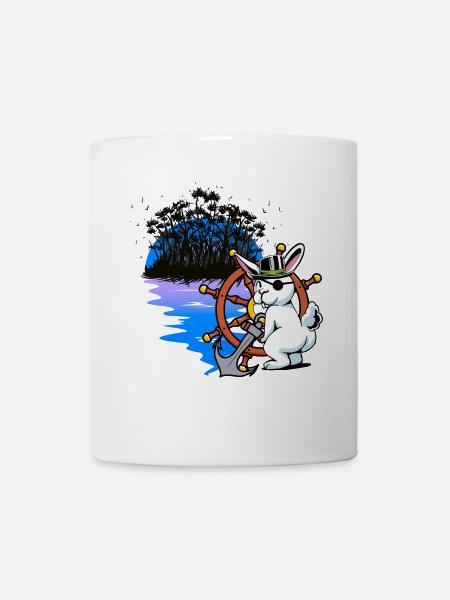 Hase Pirat Freibeuter Piraterie Fantasy Seemann - Tasse - Weiß