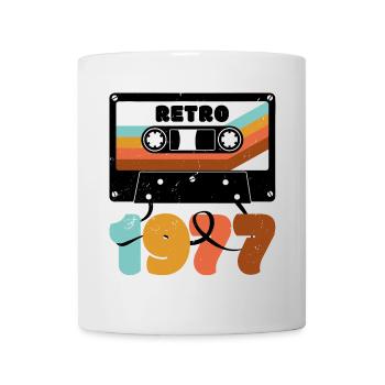 1977 Retro-Musikkassette - Tasse - Weiß - Vorne