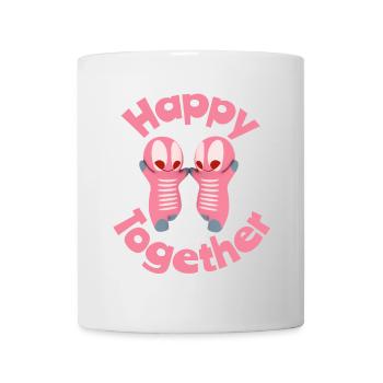 Fröhliche Figuren mit Herz - Tasse - Weiß - Vorne