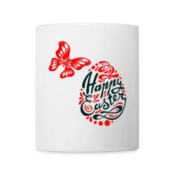 Osterei Schmetterling Osterfest - Tasse - Weiß - Vorne
