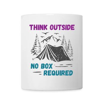 Camping, Randonnée, Forêt - Pensez à l’extérieur - Mug blanc - blanc - Devant