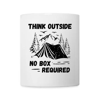 Camping, Randonnée, Forêt - Pensez à l’extérieur - Mug blanc - blanc - Devant