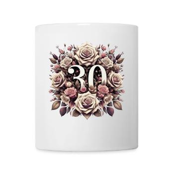 30 ans de cadeau d’anniversaire de mariage de perle pour Couple - Mug blanc - blanc - Devant