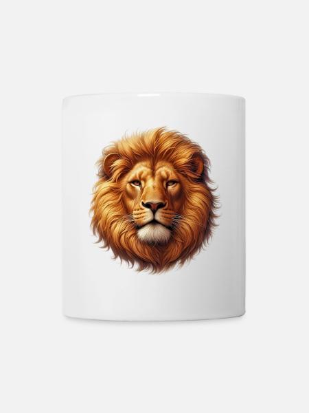 Löwe - Tasse - Weiß