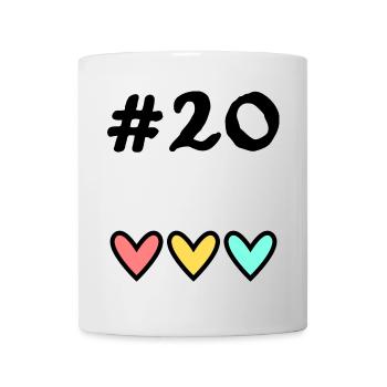 20. 20 ANS. 20e ANNIVERSAIRE. ANNIVERSAIRE 20 ANS. - Mug blanc - blanc - Devant