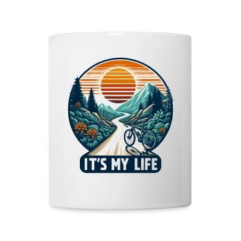 Sunset Mountain Cycling Adventure - Mug - white - Front