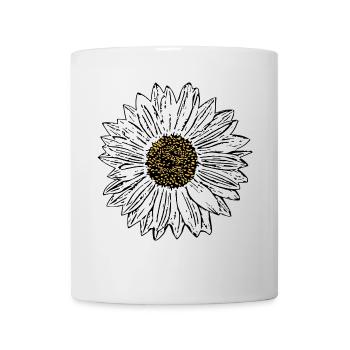 Blume weiß weiße Blumen Geschenk Muttertag Mutter - Tasse - Weiß - Vorne