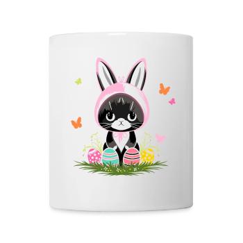 Easter Cat Easter Eggs Bunny Costume - Mug - white - Front