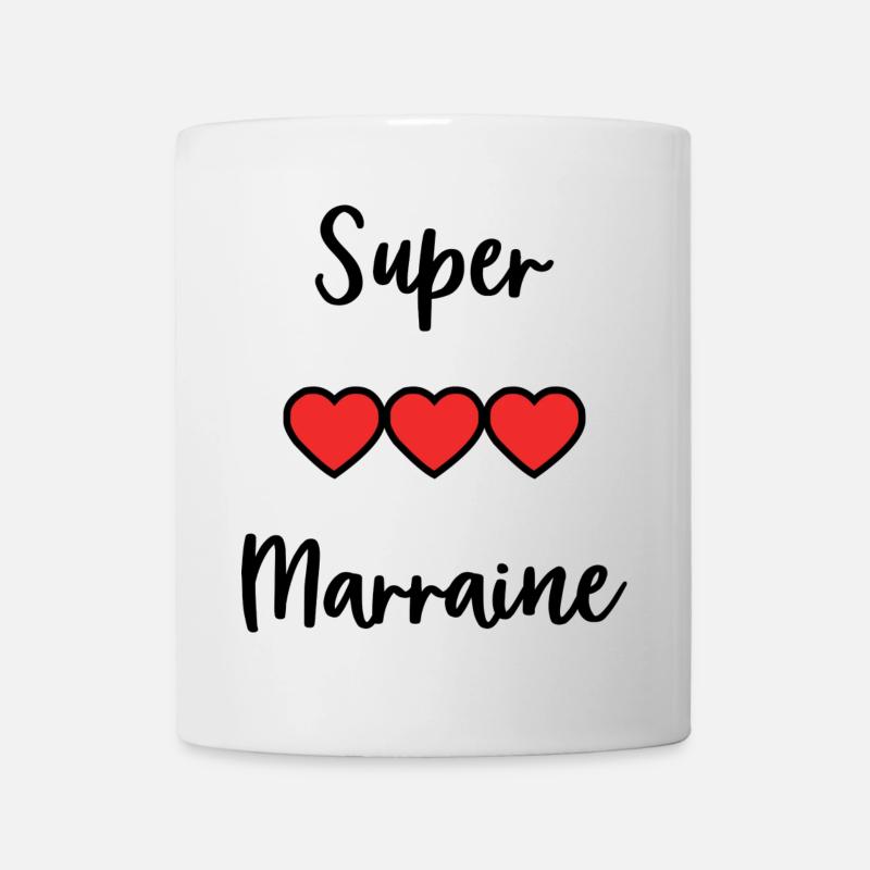 MARRAINE, SUPER MARRAINE - Mug blanc - blanc