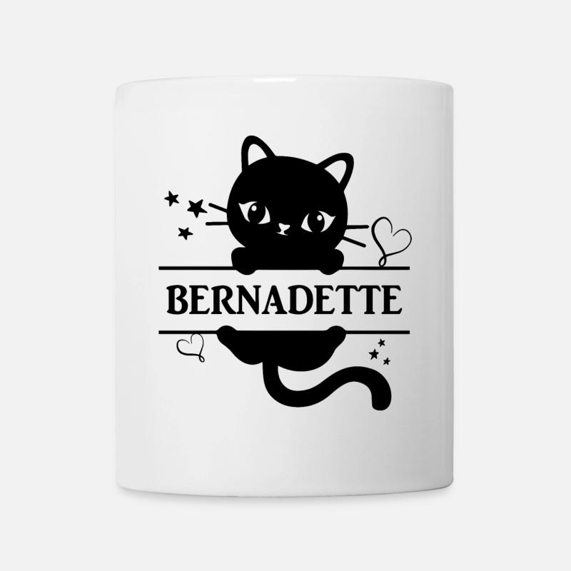 t-shirt Bernadette chat t-shirt idée cadeau - Mug blanc - blanc