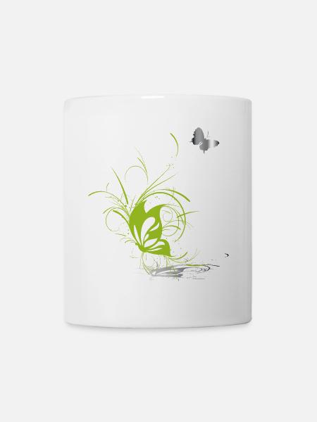 Schmetterling Butterfly Frühling - Tasse - Weiß