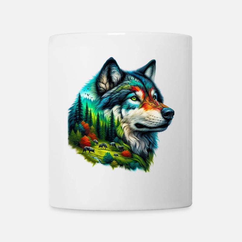 Wolf - Tasse - Weiß
