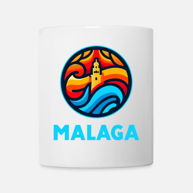 Malaga 3 (dunkel) - Tasse - Weiß