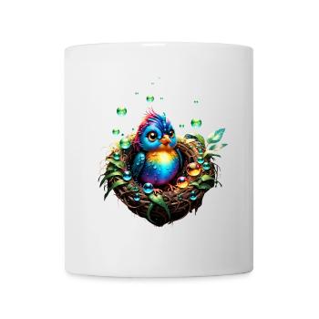 Bunter ausgefallener Vogel. - Tasse - Weiß - Vorne