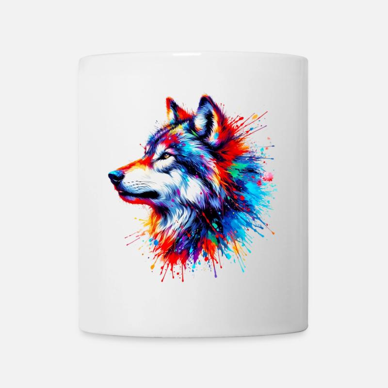 Wolf - Tasse - Weiß