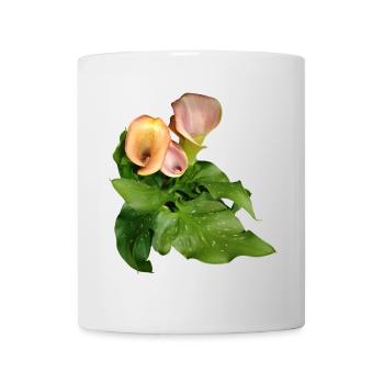 Calla Lily Flowers in Green - Mug - white - Front