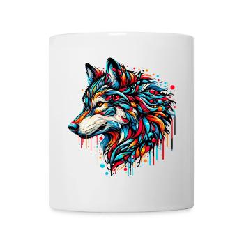 Loup - Mug blanc - blanc - Devant