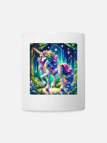 Fantaisie Licorne Chevaux Fans Licorne Amoureux - Mug blanc - blanc