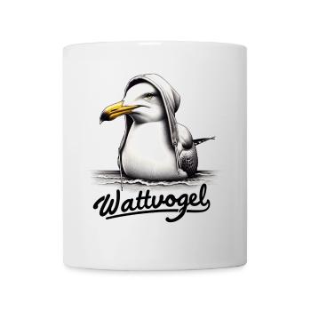 Wattvogel Coole Möwe mit Kapuze - Tasse - Weiß - Vorne