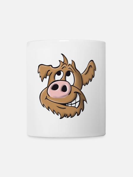 Cochon chien coquin - Mug blanc - blanc