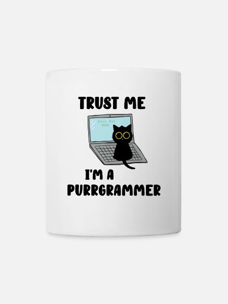 Trust me I am a purrgrammer - Tasse - Weiß
