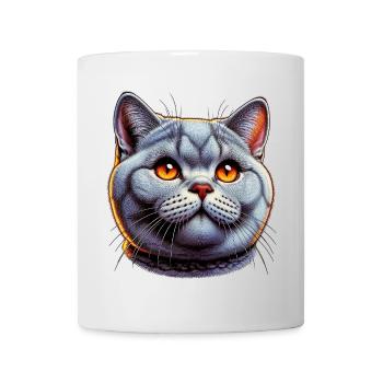 British Shorthair Cat - Mug - white - Front