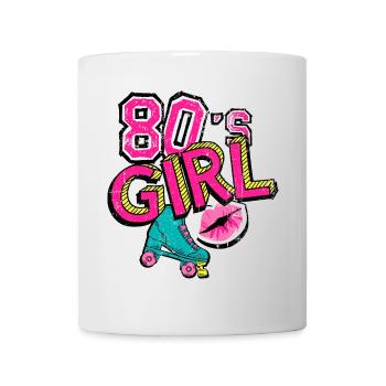 Années 80 Fille Patin à roulettes - Mug blanc - blanc - Devant