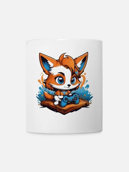 Gamer Schlauer Gaming Fuchs - Tasse - Weiß