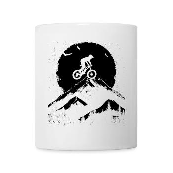 Mountainbiking Radfahrer - Tasse - Weiß - Vorne
