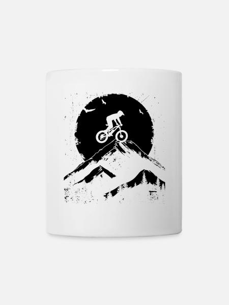 Mountainbiking Radfahrer - Tasse - Weiß