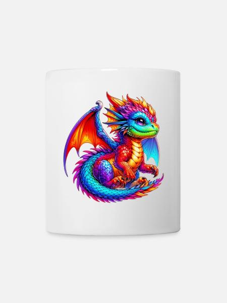 Drache - Tasse - Weiß