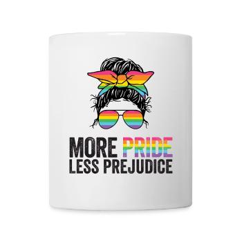LGBT Pride Month - More Pride Less Prejudice - Mug - white - Front