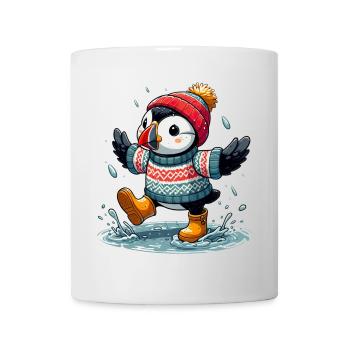 Macareux d’Islande 12 - Mug blanc - blanc - Devant