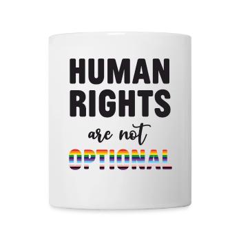 LGBT Pride Month - Menschenrechte sind nicht optional - Tasse - Weiß - Vorne