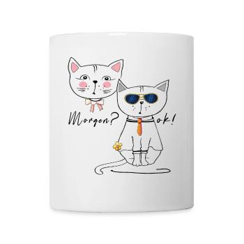 Cat and tomcat tomorrow? OK! - Mug - white - Front