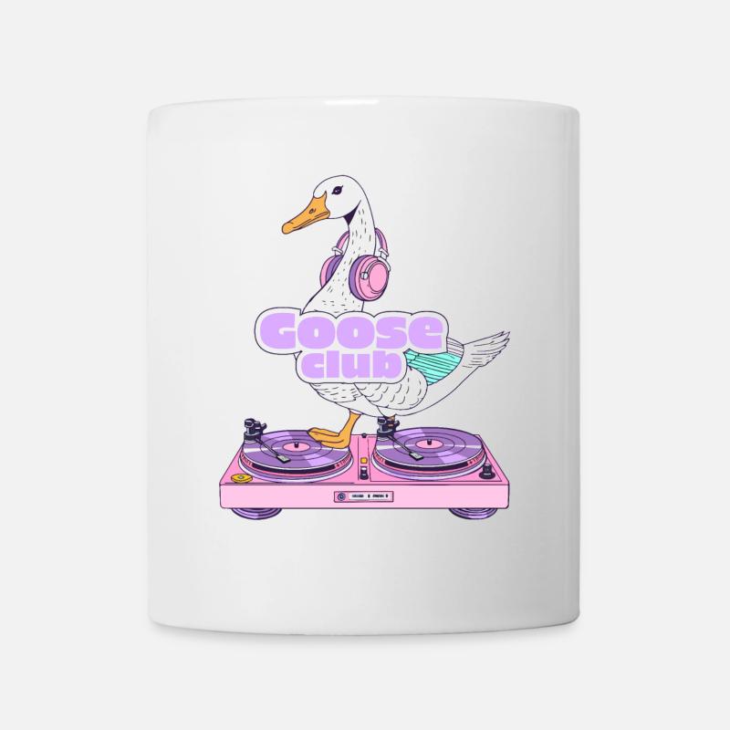 DJ Goose Club Illustration - Tasse - Weiß
