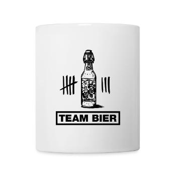 Flasche Bier, Beer, Cerveza (JGA-Team-Design) - Tasse - Weiß - Vorne