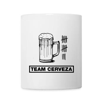 Glass of beer, beer, cerveza (team design) - Mug - white - Front