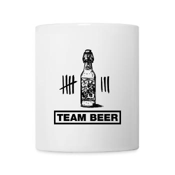 Flasche Bier, Beer, Cerveza (JGA-Team-Design) - Tasse - Weiß - Vorne