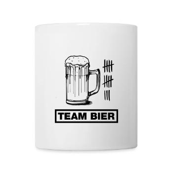 Glas Bier, Beer, Cerveza (JGA-Team-Design) - Tasse - Weiß - Vorne
