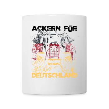 Traktor Flagge Deutschland - Tasse - Weiß - Vorne