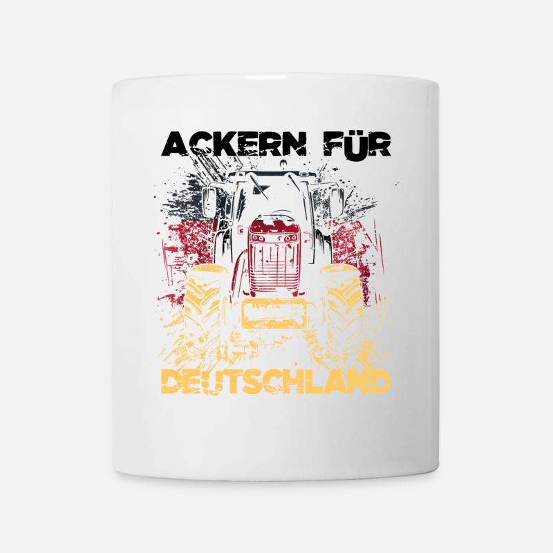 Traktor Flagge Deutschland - Tasse - Weiß