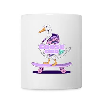 Conception fantaisiste de skateboard Goose - Mug blanc - blanc - Devant