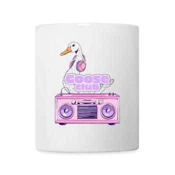 Retro Gans DJ Club T-Shirt - Tasse - Weiß - Vorne