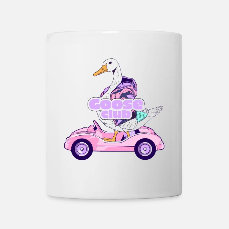 Whimsical Goose Club Ride Design - Mug - white