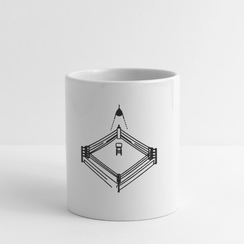 Graphique de ring de boxe Mug blanc