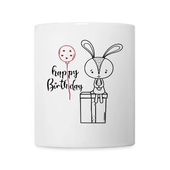Happy Birthday - Tasse - Weiß - Vorne