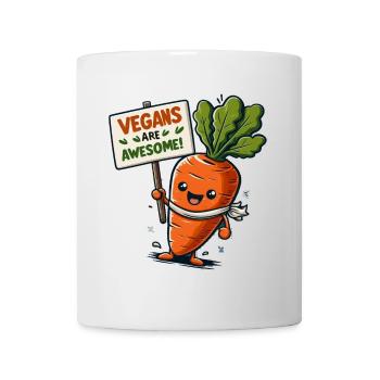 Cheerful Vegan Carrot - Mug - white - Front