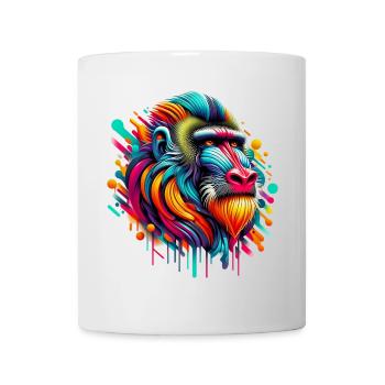 Singe Mandrill - Mug blanc - blanc - Devant